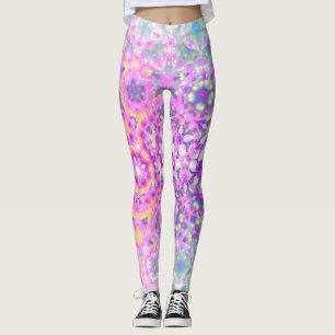 Pastellfarben Geometrisches Abstraktes Muster Leggings