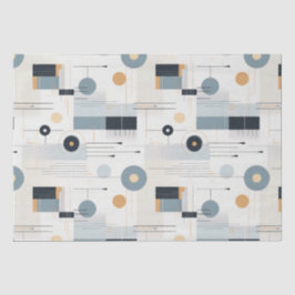 Pastellfarben geometrisches Muster Mitte des Jahrh Seidenpapier