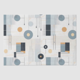 Pastellfarben geometrisches Muster Mitte des Jahrh Seidenpapier