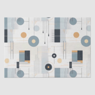 Pastellfarben geometrisches Muster Mitte des Jahrh Seidenpapier