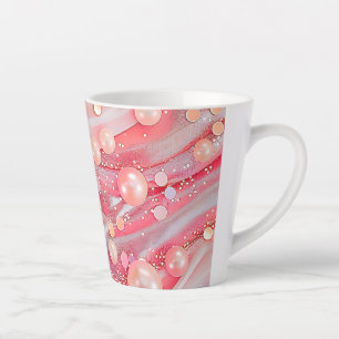 Pastellfarben-Glitzer Perlendruck Milchtasse