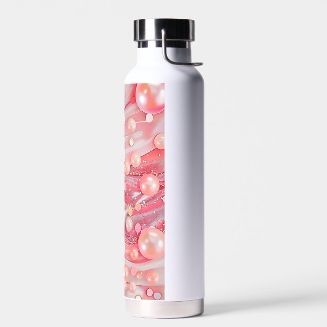 Pastellfarben-Glitzer Perlendruck Trinkflasche (Links)