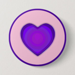 Pastellfarben & lila Herzen schlagen Button