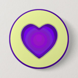 Pastellfarben & lila Herzen schlagen Button