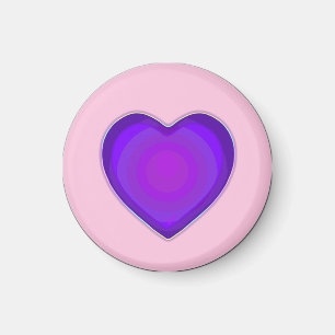 Pastellfarben & lila Herzen schlagen Magnet