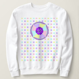 Pastellfarben & lila Herzen schlagen Sweatshirt