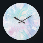 Pastellfarben - Marmorboden Große Wanduhr<br><div class="desc">Marmoruhr</div>