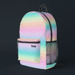 Pastellfarben, Meerjungfrau Bedruckter Rucksack<br><div class="desc">pastellfarbener Rucksack</div>
