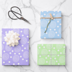 Pastellfarben mit Umhüllungspapier Geschenkpapier Set