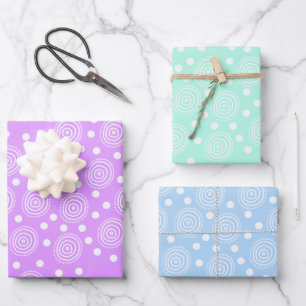 Pastellfarben mit Umhüllungspapier Geschenkpapier Set