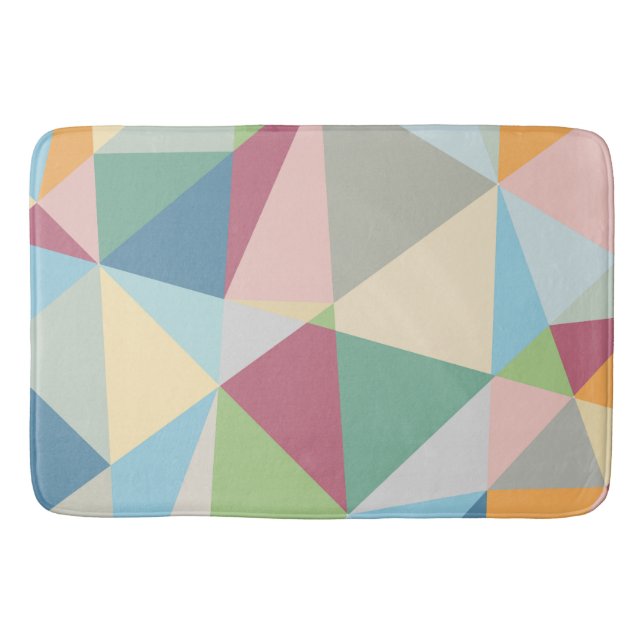 Pastellfarben Modernes Abstraktes geometrisches Mu Badematte (Vorderseite)