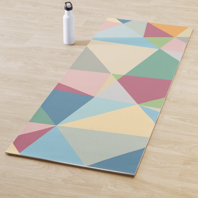 Pastellfarben Modernes Abstraktes geometrisches Mu Yogamatte (Beispiel)
