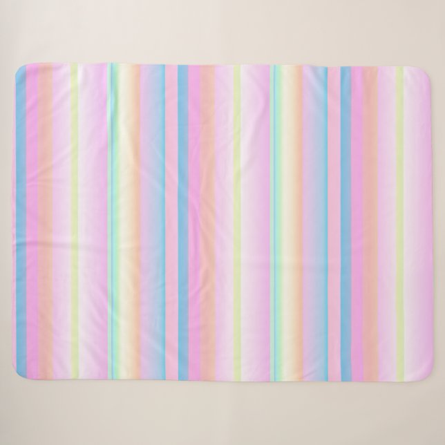 Pastellfarben niedlich gestreift sherpadecke (Vorderseite (Horizontal))