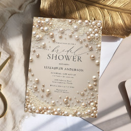 Pastellfarben Perlen mit Karo-Brautparty Einladung