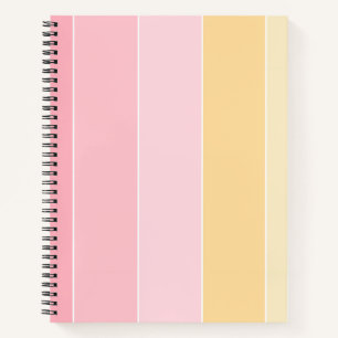 Pastellfarben Pink Vanille Gelb Weiß Modern Notizbuch