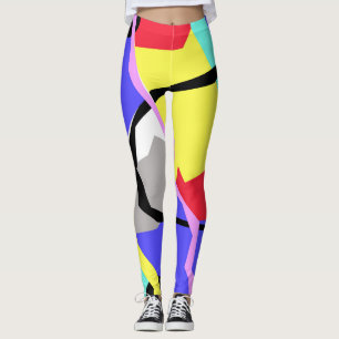 Pastellfarben Positive Vibes Abstrakte Leggings