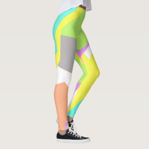 Pastellfarben Positive Vibes Abstrakte Leggings