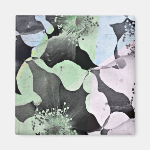 Pastellfarben Romantische Blume Naturmuster Kunst Magnet