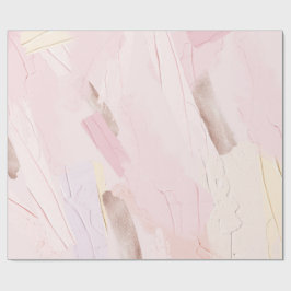 Pastellfarben Rosa und Creme Paint Splash Geschenkpapier