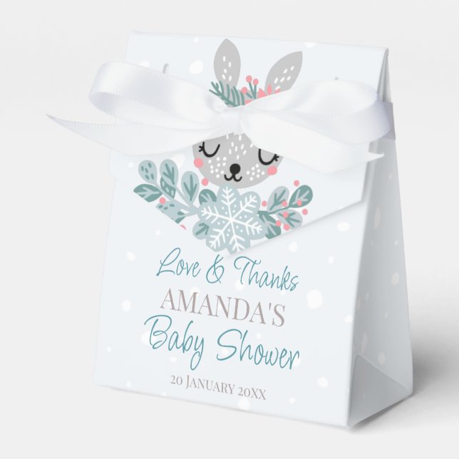 Pastellfarben Schneewitzbrause Babydusche Geschenkschachtel (Vorderseite)