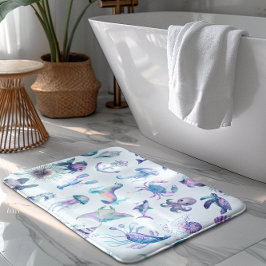 Pastellfarben Seetiermuster Badematte