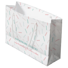 Pastellfarben Sprinkles Weiß Große Geschenktüte