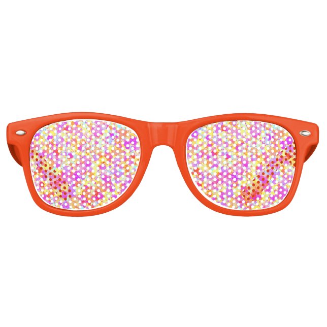 Pastellfarben-Spritzer Partybrille (Vorderseite)