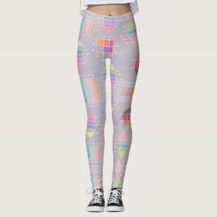 Pastellfarben und geometrische Formen Leggings