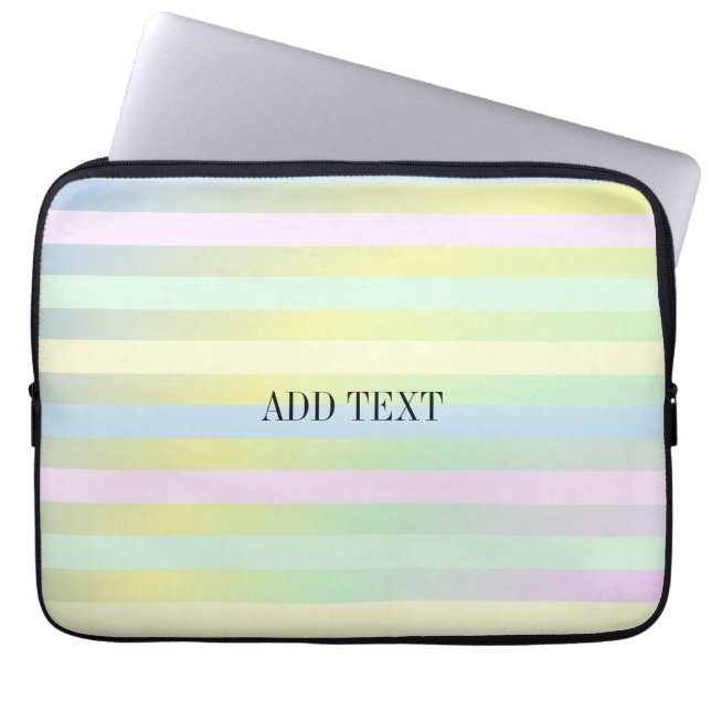 Pastellfarben von Regenbogen Laptopschutzhülle (Vorderseite)