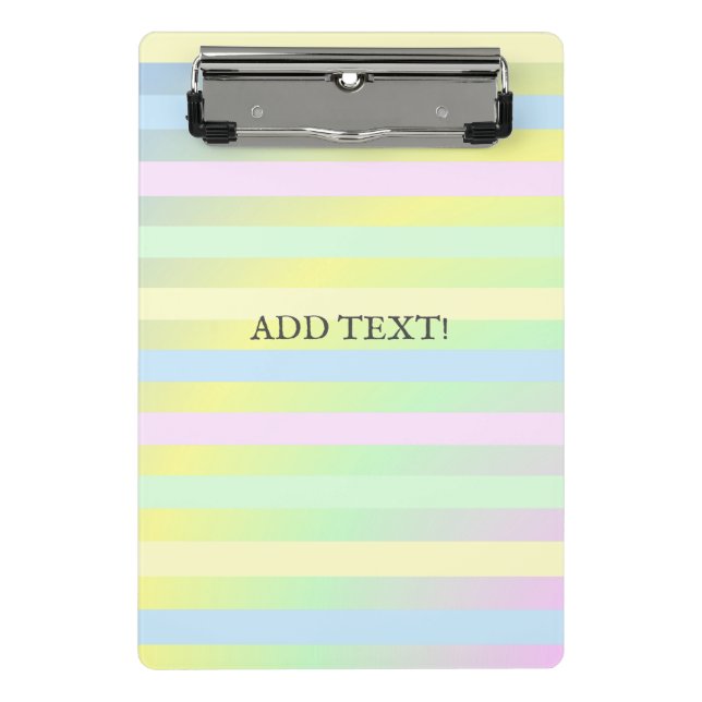 Pastellfarben von Regenbogen Mini Klemmbrett (Vorderseite)