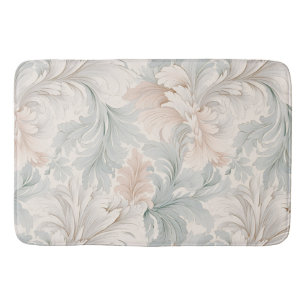 Pastellfarben zarte Blumenmotive Badematte
