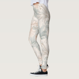 Pastellfarben zarte Blumenmotive Leggings