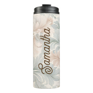 Pastellfarben zarte Blumenmotive Thermosbecher