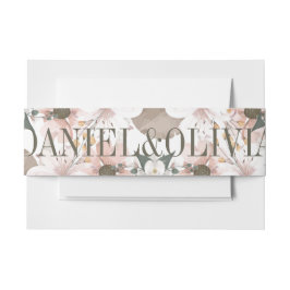 Pastellfarbenblumenhochzeit Einladungsbanderole