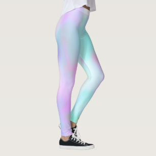 Pastellfarbene abstrakte Pseudo-Holografie Rosa Sü Leggings