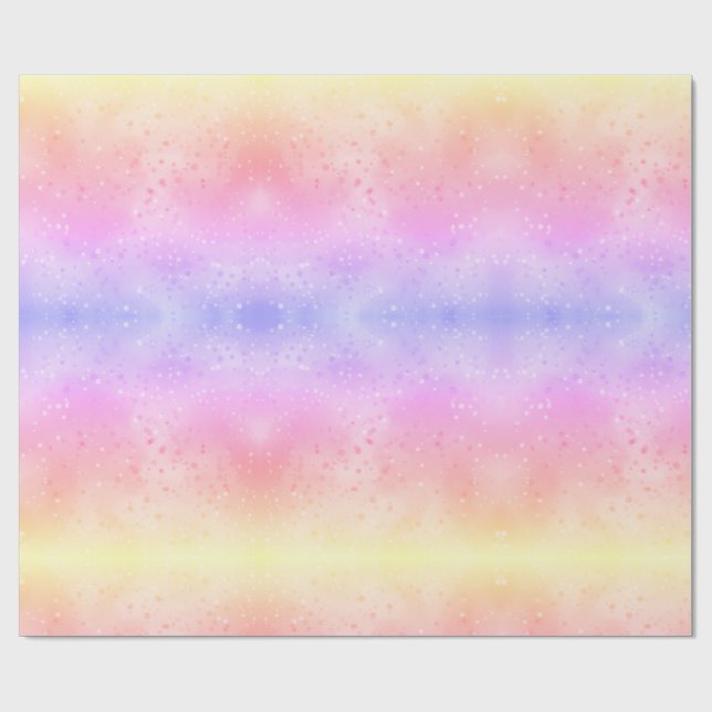 Pastellfarbene Batikmuster-Verpackungspapier, bunt Geschenkpapier (Flach)