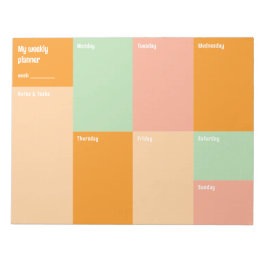 Pastellfarbene Block Custom Wochenplaner Notizblock