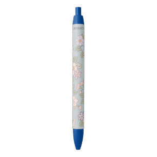 Pastellfarbene Blume auf hellblauem Hintergrund Kugelschreiber