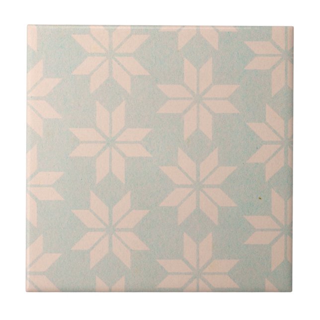 Pastellfarbene Blume Fliese (Vorderseite)