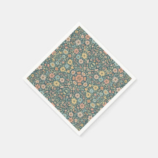 Pastellfarbene Blume mit dunklem Hintergrund Serviette