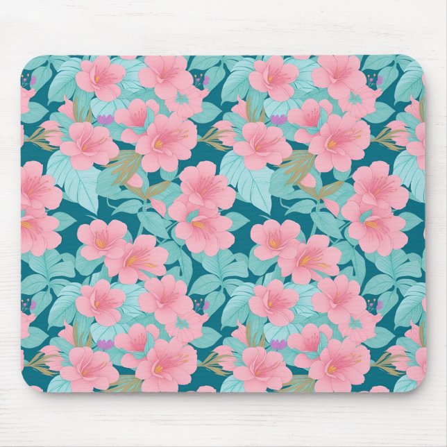 pastellfarbene Blume Mousepad (Vorne)