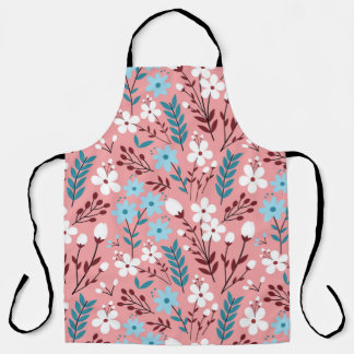 Pastellfarbene Blume Nahtloses Muster mit rosa  Schürze