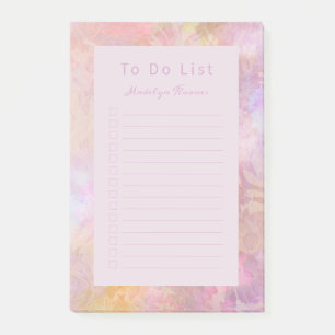 Pastellfarbene Blumenschrift individuell anpassbar Post-it Klebezettel