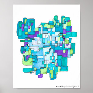 Pastellfarbene Endlose Quadratische Gelassenheit Poster