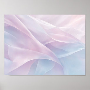 Pastellfarbene fließende Wellen abstraktes Wandkun Poster
