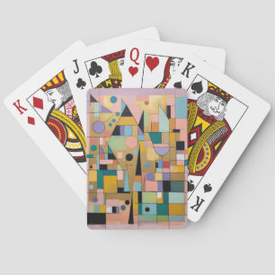Pastellfarbene geometrische Metropole Spielkarten