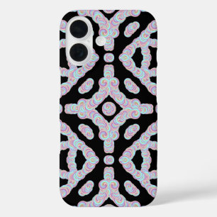 Pastellfarbene gewundene Scheiben symmetrisches Mu iPhone 16 Hülle
