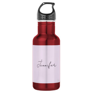 Pastellfarbene Kalligrafie Elegant Schlicht Einfac Edelstahlflasche