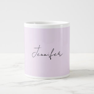 Pastellfarbene Kalligrafie Elegant Schlicht Einfac Jumbo-Tasse