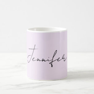 Pastellfarbene Kalligrafie Elegant Schlicht Einfac Kaffeetasse